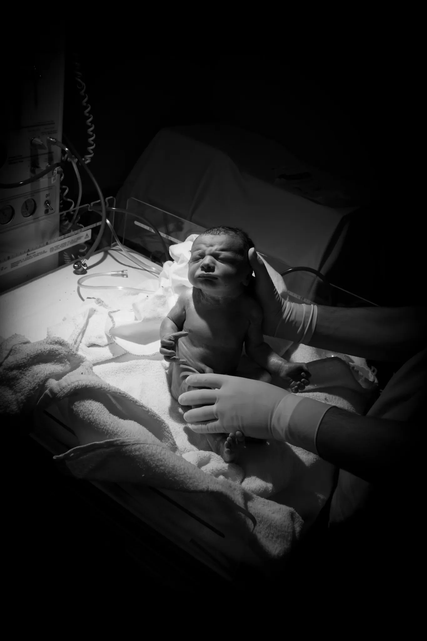 Kellan, a few minutes old
